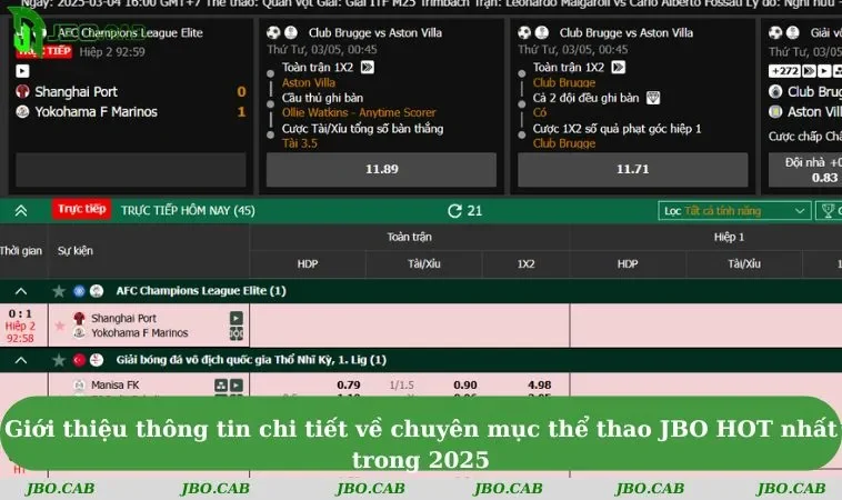 gioi thieu thong tin chi tiet ve chuyen muc the thao jbo hot nhat trong 2025 Giới thiệu thông tin chi tiết về chuyên mục thể thao JBO HOT nhất trong 2025