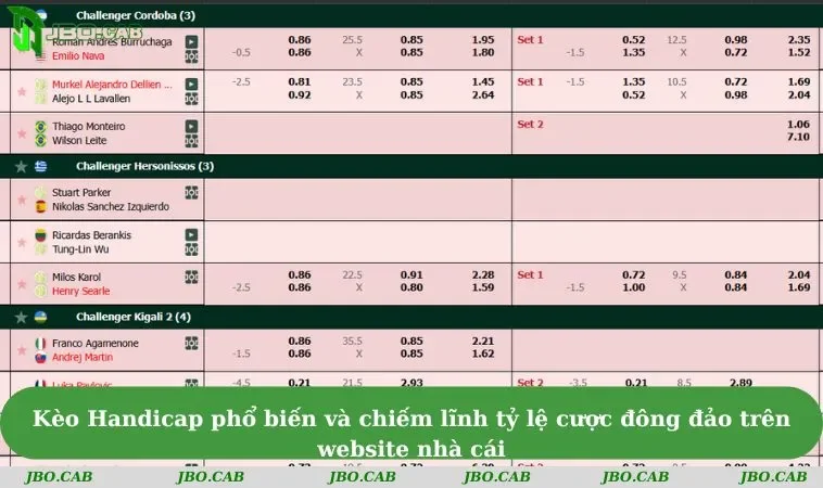 keo handicap pho bien va chiem linh ty le cuoc dong dao tren website nha cai Kèo Handicap phổ biến và chiếm lĩnh tỷ lệ cược đông đảo trên website nhà cái