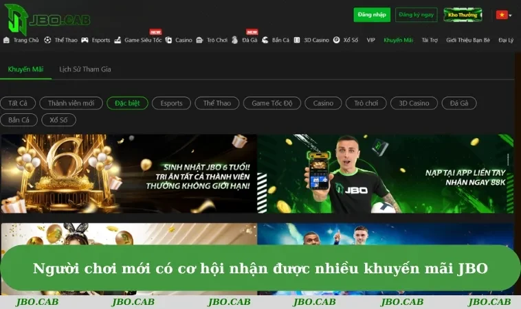 Người chơi mới có cơ hội nhận được nhiều khuyến mãi JBO